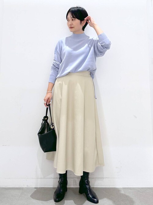 ✨新品　未使用品✨irise（イリゼ）レザーライク フレアスカート セール】レザーライクフレアスカート/200959（スカート）｜Elura