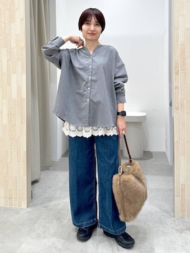 「アイテム（タンクトップ）」を使った、SuUさん（レディース・167cm・40代）の秋コーディネート