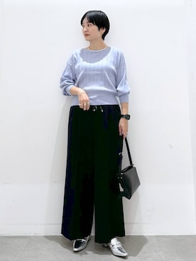 「Elura（エルーラ）のアイテム（ローファー）」を使った、SuUさん（レディース・167cm）の秋コーディネート