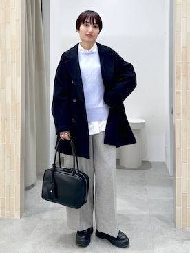 「アイテム（ボストンバッグ）」を使った、SuUさん（レディース・167cm）の秋コーディネート