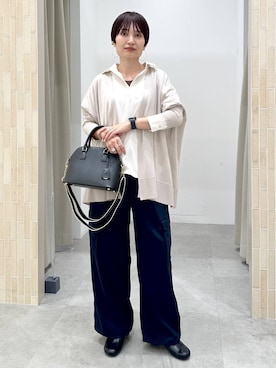 「アイテム（タンクトップ）」を使った、SuUさん（レディース・167cm・40代）の秋コーディネート