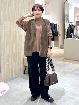 「アイテム（その他アウター）」を使った、SuUさん（レディース・167cm・40代）の秋コーディネート