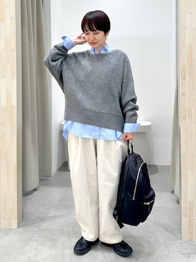 「アイテム（バックパック/リュック）」を使った、SuUさん（レディース・167cm・40代）の秋コーディネート