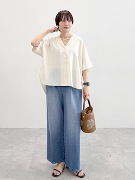 「アイテム（タンクトップ）」を使った、SuUさん（レディース・167cm・40代）の春コーディネート