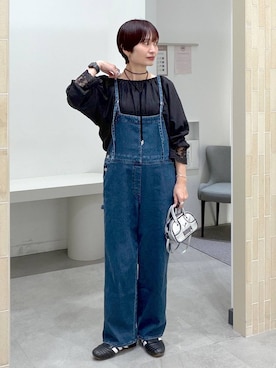 「Elura（エルーラ）の【PUMA(プーマ)】マイクログリップバッグ/587933（ハンドバッグ、シルバー系）」を使った、SuUさん（レディース・167cm）の春コーディネート