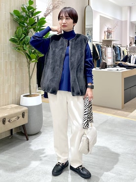 「アイテム（その他アウター）」を使った、SuUさん（レディース・167cm・40代）の秋コーディネート