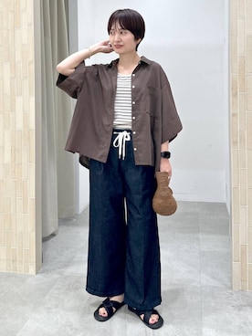 「アイテム（帽子）」を使った、SuUさん（レディース・167cm・40代）の夏コーディネート