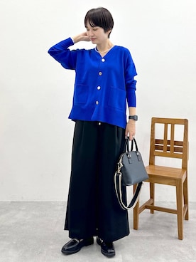 「アイテム（カーディガン/ボレロ）」を使った、SuUさん（レディース・167cm・40代）の夏コーディネート