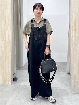 「アイテム（サロペット/オーバーオール）」を使った、SuUさん（レディース・167cm・40代）の秋コーディネート