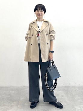 「アイテム（トレンチコート）」を使った、SuUさん（レディース・167cm・40代）の夏コーディネート