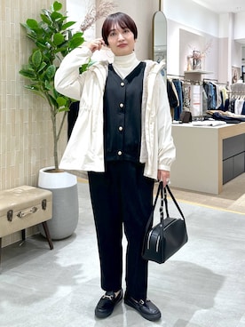 「アイテム（ローファー）」を使った、SuUさん（レディース・167cm・40代）の冬コーディネート