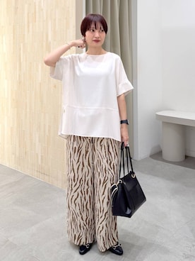 「Elura（エルーラ）のビットパンプス/633014（パンプス、ブラック系）」を使った、SuUさん（レディース・167cm）の春コーディネート