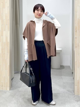 「アイテム（ベスト）」を使った、SuUさん（レディース・167cm・40代）の冬コーディネート