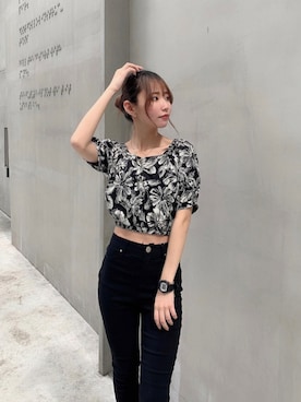 「ENVYM（アンビー）のアイテム（その他パンツ）」を使った、ENVYM_MIUさん（レディース・153cm）の夏コーディネート