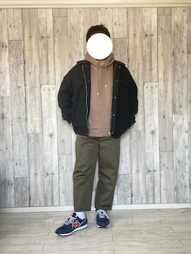 「JUNRED（ジュンレッド）のアイテム（パーカー）」を使った、sagan.spさん（メンズ・160cm）の秋コーディネート