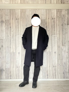 「RAGEBLUE（レイジブルー）のアイテム（チェスターコート）」を使った、sagan.spさん（メンズ・160cm）の冬コーディネート