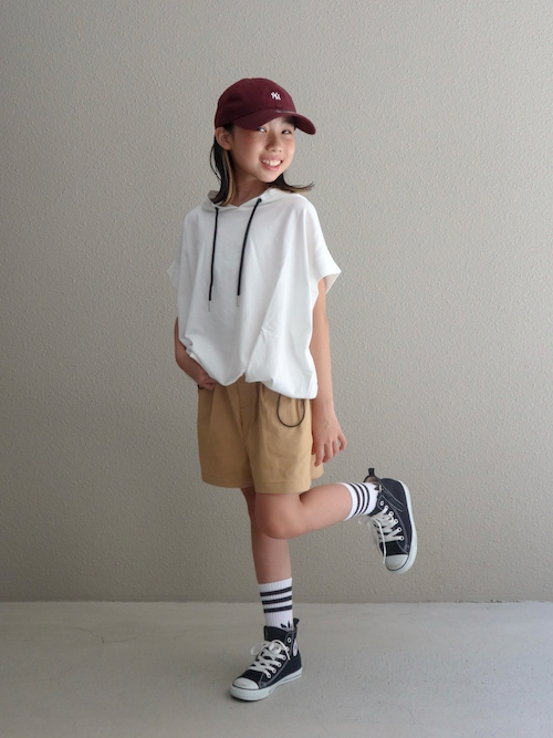 「CONVERSE（コンバース）のCONVERSE:CHILD ALL STAR N Z HI（スニーカー）」を使った、cononᐝさん（キッズ・129cm）の夏コーディネート