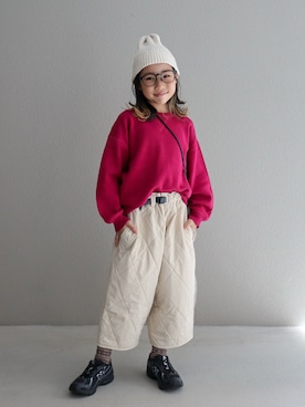 「アイテム（シューズ）」を使った、cononᐝさん（キッズ・124cm）の秋コーディネート