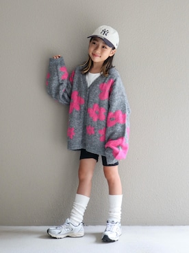 「アイテム（レッグウェア）」を使った、cononᐝさん（キッズ・124cm）の秋コーディネート