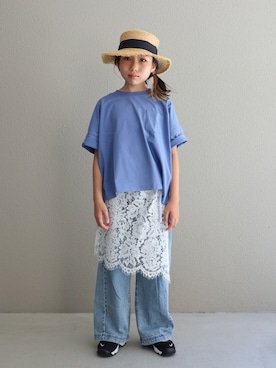 「CIAOPANIC TYPY（チャオパニックティピー）のアイテム（パンツ）」を使った、cononᐝさん（キッズ・129cm）の夏コーディネート