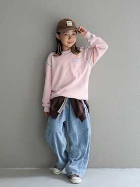 「アイテム（ジャケット/アウター）」を使った、cononᐝさん（キッズ・124cm）の秋コーディネート