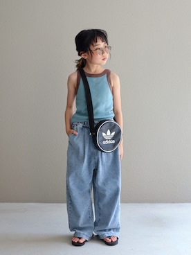 「アイテム（シューズ）」を使った、cononᐝさん（キッズ・121cm）の夏コーディネート