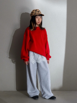 「CIAOPANIC TYPY（チャオパニックティピー）の【KIDS】レースレイヤードひげレースアソートパンツ（デニムパンツ）」を使った、cononᐝさん（キッズ・131cm）の秋コーディネート
