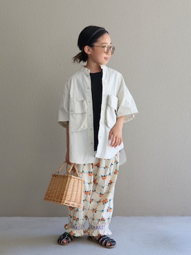 「アイテム（トップス）」を使った、cononᐝさん（キッズ・121cm）の夏コーディネート
