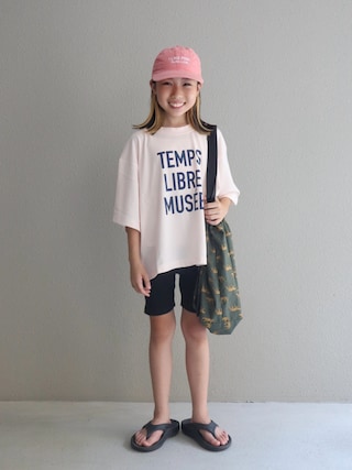 「LOWRYS FARM(ローリーズファーム)の【接触冷感・クイックドライ】機能ロゴTSS 705777(Tシャツ/カットソー)」を使った、cononᐝさん(キッズ・129cm)の夏コーディネート