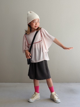 「アイテム（バッグ）」を使った、cononᐝさん（キッズ・121cm）の夏コーディネート