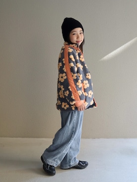 「アイテム（ブルゾン）」を使った、cononᐝさん（キッズ・124cm）の冬コーディネート