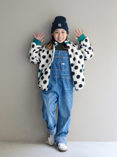 セール】【KIDS】【ユニセックス】総柄ボアブルゾン《ジュニアサイズ