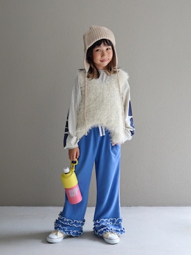 「アイテム（ベスト）」を使った、cononᐝさん（キッズ・124cm）の秋コーディネート