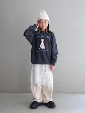 「chil2（チルツー）のアイテム」を使った、cononᐝさん（キッズ・131cm）の秋コーディネート