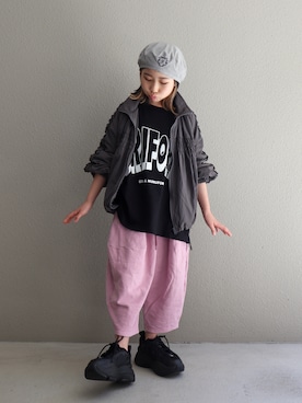 「CIAOPANIC TYPY（チャオパニックティピー）のアイテム」を使った、cononᐝさん（キッズ・126cm）の春コーディネート