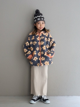 「アイテム（シューズ）」を使った、cononᐝさん（キッズ・124cm）の秋コーディネート