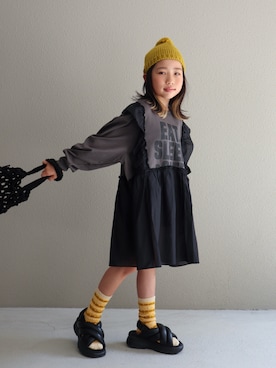 「アイテム（ワンピース/ドレス）」を使った、cononᐝさん（キッズ・124cm）の秋コーディネート
