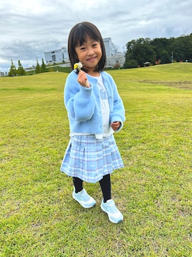 「アイテム（レッグウェア）」を使った、cheese nattoさん（キッズ・126cm）の秋コーディネート