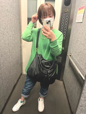 「zootie」｜「アイテム（スニーカー）」を使った、Jinさん（レディース・153cm）の春コーディネート