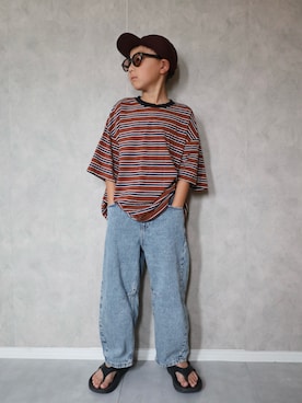 「OOFOS（ウーフォス）のアイテム」を使った、m & s & nさん（キッズ・129cm）の夏コーディネート