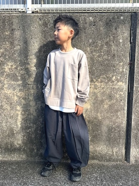 「アイテム（トップス）」を使った、m & s & nさん（キッズ・130cm）の秋コーディネート