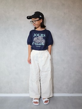 「アイテム（シューズ）」を使った、m & s & nさん（キッズ・70cm）の夏コーディネート