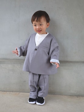 「petit main（プティマイン）のアイテム」を使った、m & s & nさん（キッズ・80cm）の春コーディネート