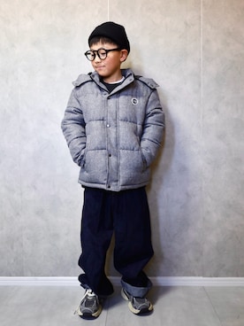 「ikka（イッカ）のアイテム」を使った、m & s & nさん（キッズ・130cm）の冬コーディネート