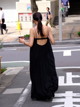 「アイテム（ワンピース/ドレス）」を使った、satocoさん（レディース・167cm）の夏コーディネート