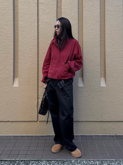 AKTE（アクテ） ボリュームフリースジップアッププルオーバー