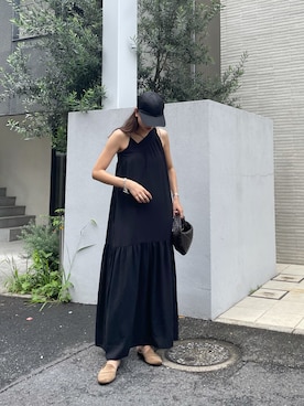 「AKTE」｜「アイテム（帽子）」を使った、satocoさん（レディース・165cm）の夏コーディネート