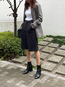 「DRIES VAN NOTEN（ドリスヴァンノッテン）のアイテム（シューズ）」を使った、satocoさん（レディース・165cm）の秋コーディネート