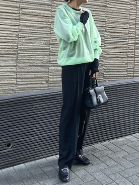 「AKTE（アクテ）のアイテム（ニット/セーター）」を使った、satocoさん（レディース・165cm）の春コーディネート