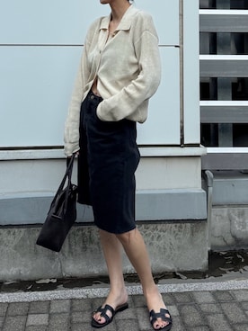 「HERMES（エルメス）のアイテム」を使った、satocoさん（レディース・167cm）の夏コーディネート